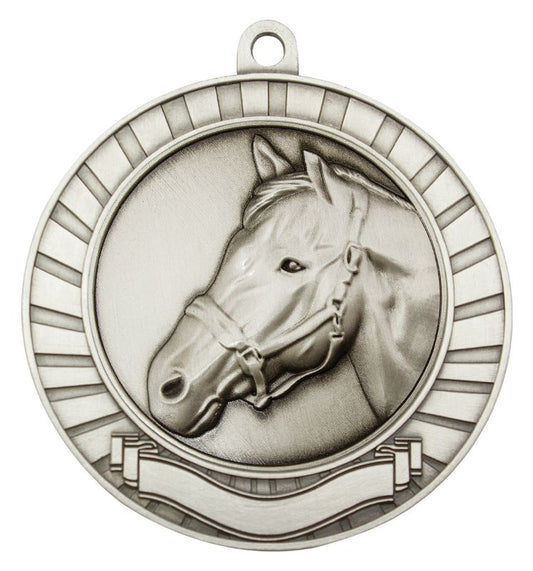 MMY235S Eco Scroll Horse Silver 7cm
