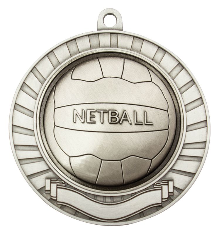 MMY291S Eco Scroll Netball Silver 7cm
