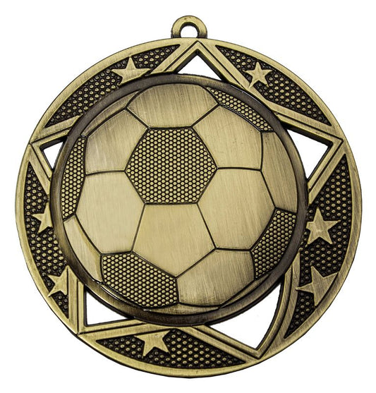 MQ904G Football Galaxy Medal Gold 7cm