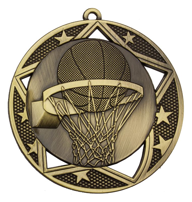 MQ907G Basketball Galaxy Medal Gold 7cm