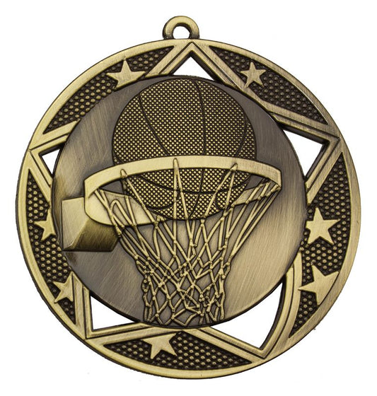 MQ907G Basketball Galaxy Medal Gold 7cm