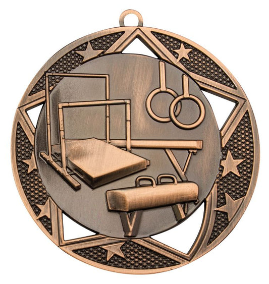 MQ914B Gymnastics Galaxy Medal Bronze 7cm