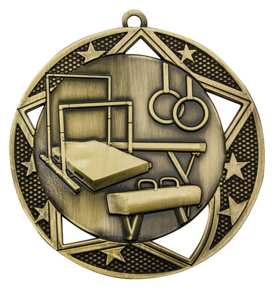MQ914G Gymnastics Galaxy Medal Gold 7cm