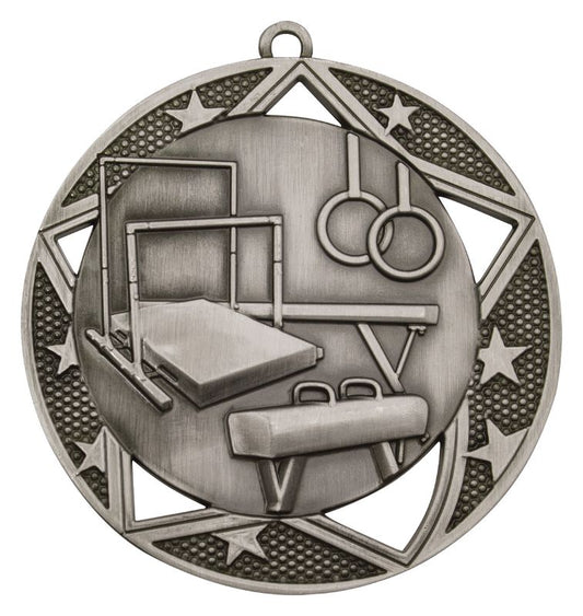 MQ914S Gymnastics Galaxy Medal Silver 7cm