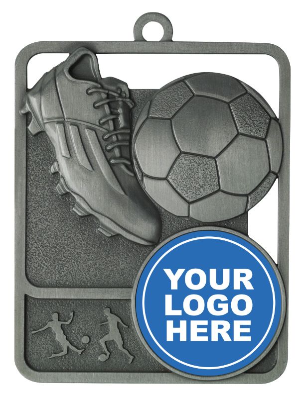 MR804S Football Rosetta Logo Silver Medal 6.2cm