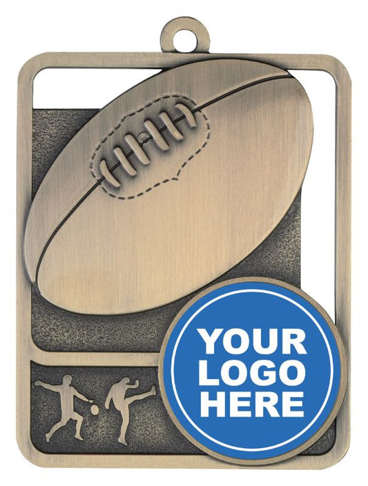 MR812G Aussie Rules Rosetta Logo Gold Medal 6.2cm