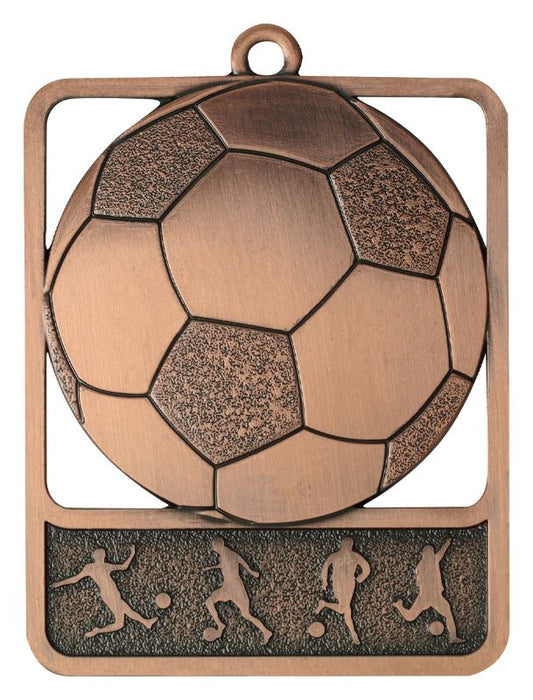 MR904B Football Medal Rosetta Bronze 6.2cm