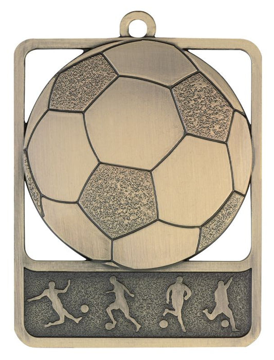 MR904G Football Medal Rosetta Gold 6.2cm