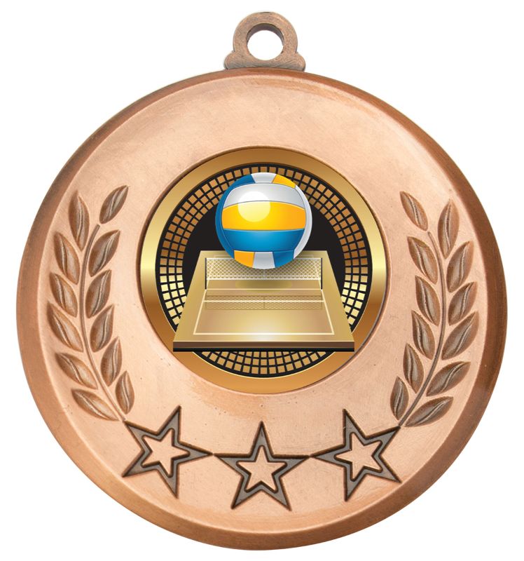 MSH127B Laurel Medal Volleyball Bronze 5.2cm