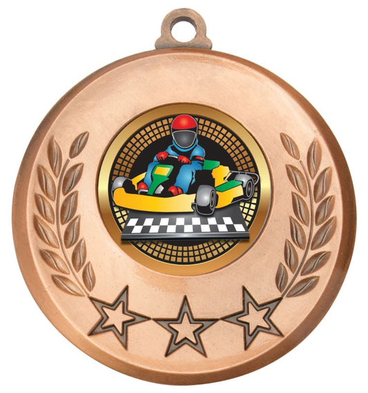 MSH165B Laurel Medal Go Kart Bronze 5.2cm