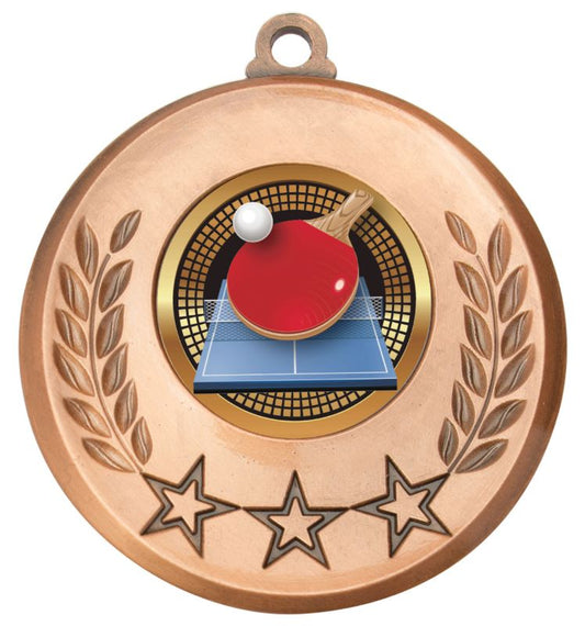MSH166B Laurel Medal Table Tennis Bronze 5.2cm