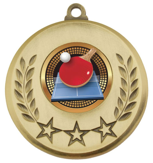 MSH166G Laurel Medal Table Tennis Gold 5.2cm