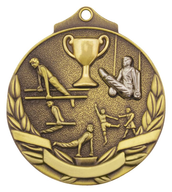 MT914G Gymnastics Two Tone Gold Medal 5cm