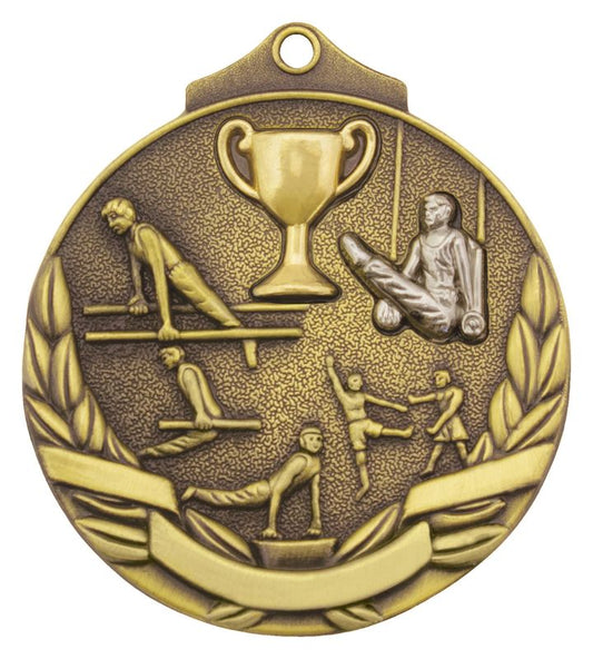 MT914G Gymnastics Two Tone Gold Medal 5cm