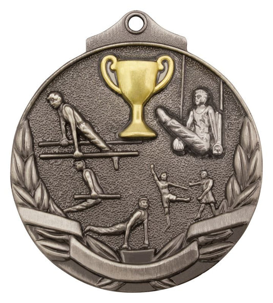 MT914S Gymnastics Two Tone Silver Medal 5cm