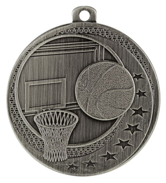 MW907S Basketball Wayfare Medal Silver 5cm