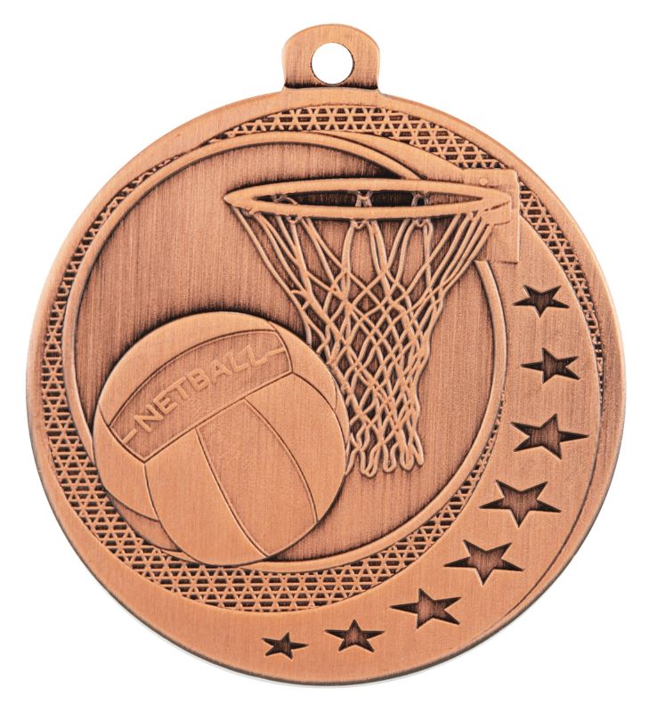 MW911B Netball Wayfare Medal Bronze 5cm