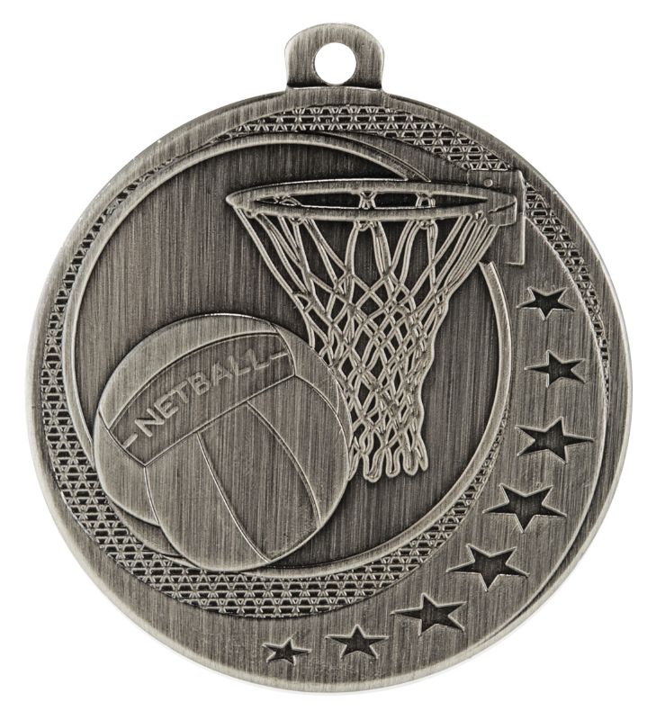 MW911S Netball Wayfare Medal Silver 5cm