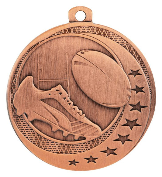 MW913B Rugby League / Union Wayfare Medal Bronze 5cm