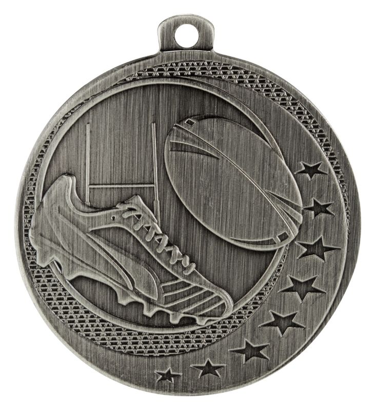 MW913S Rugby League / Union Wayfare Medal Silver 5cm