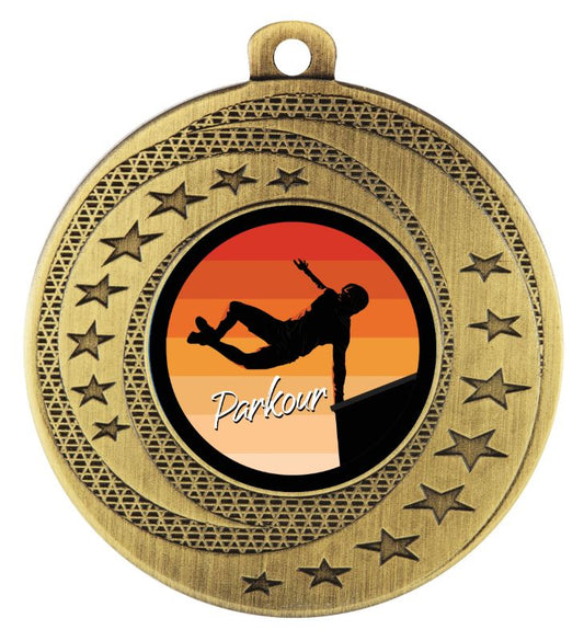 MW950G-Parkour Medal Gold 5cm