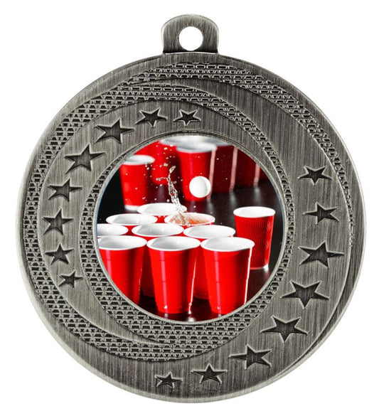 MW950S-Beer Pong Medal Silver 5cm
