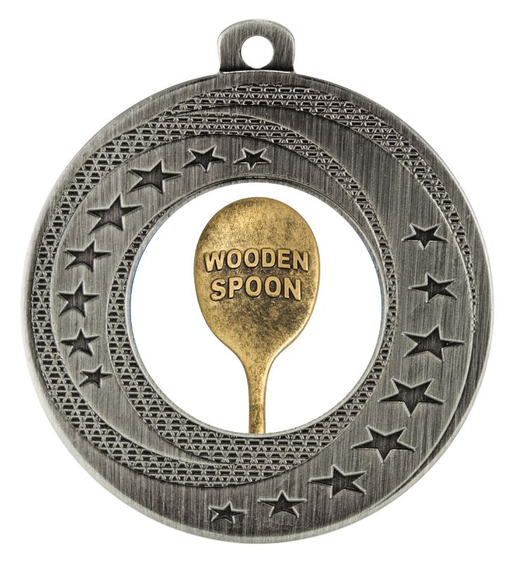 MW950S-Wooden Spoon Medal Silver 5cm