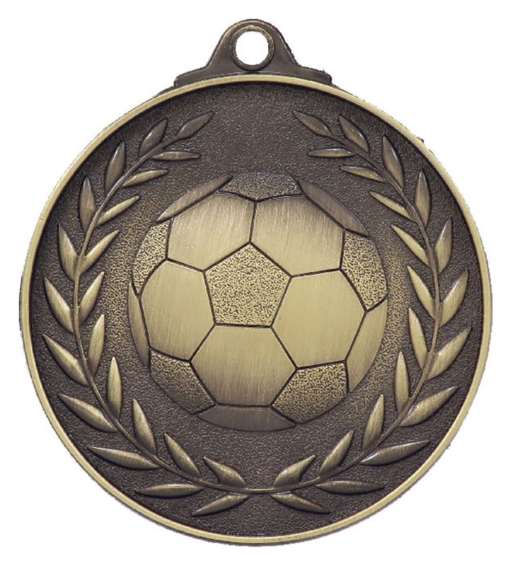 MX804G Football Wreath - Antique Gold Medal 5cm