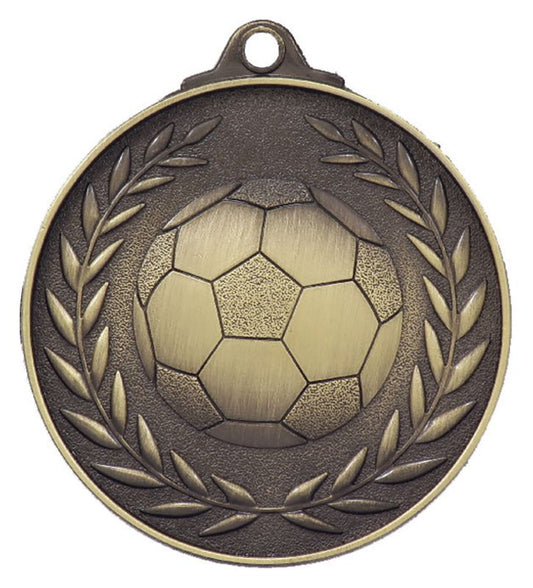 MX804G Football Wreath - Antique Gold Medal 5cm