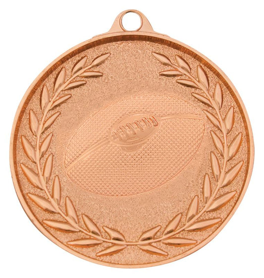 MX912B Aussie Rules Classic Wreath Bronze Medal 5cm