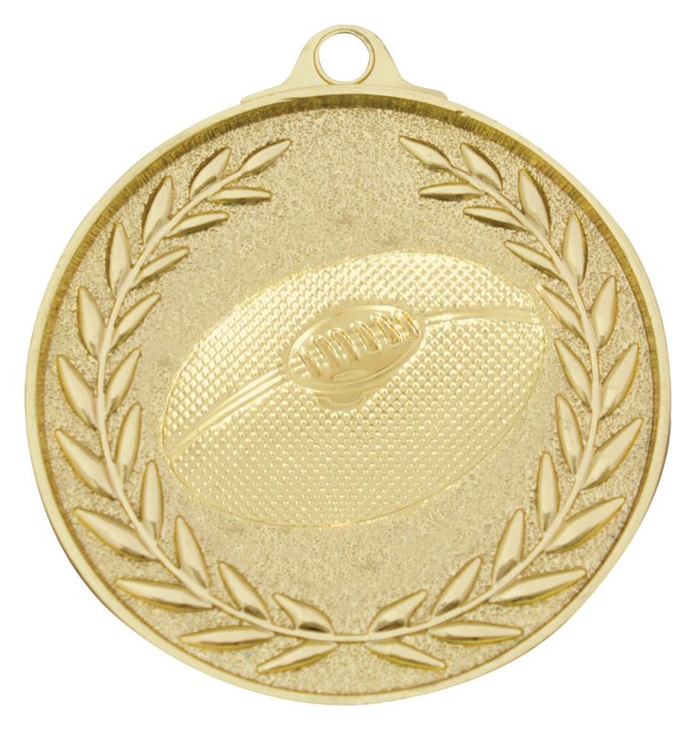 MX912G Aussie Rules Classic Wreath Gold Medal 5cm