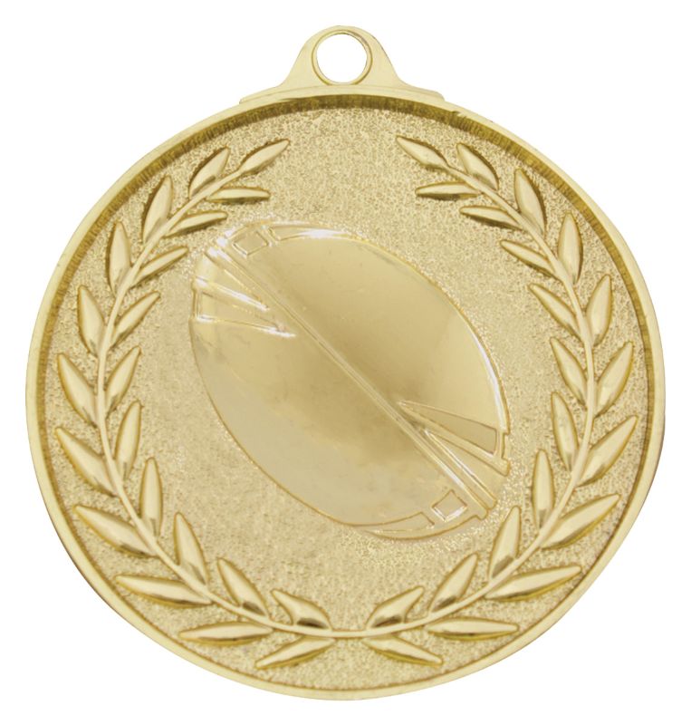 MX913G Rugby League Classic Wreath Gold Medal 5cm