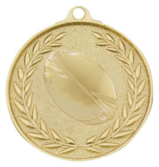 MX913G Rugby League Classic Wreath Gold Medal 5cm