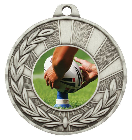 MY101S-C132 Rugby Silver Medal 5cm