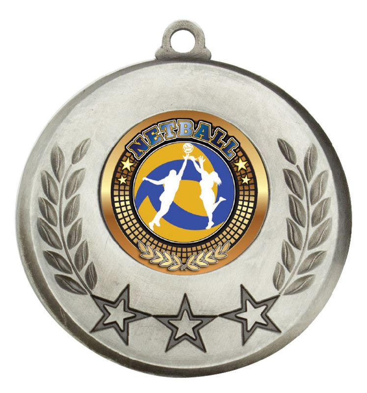 MY103S-B37 Netball Silver Medal 5.2cm