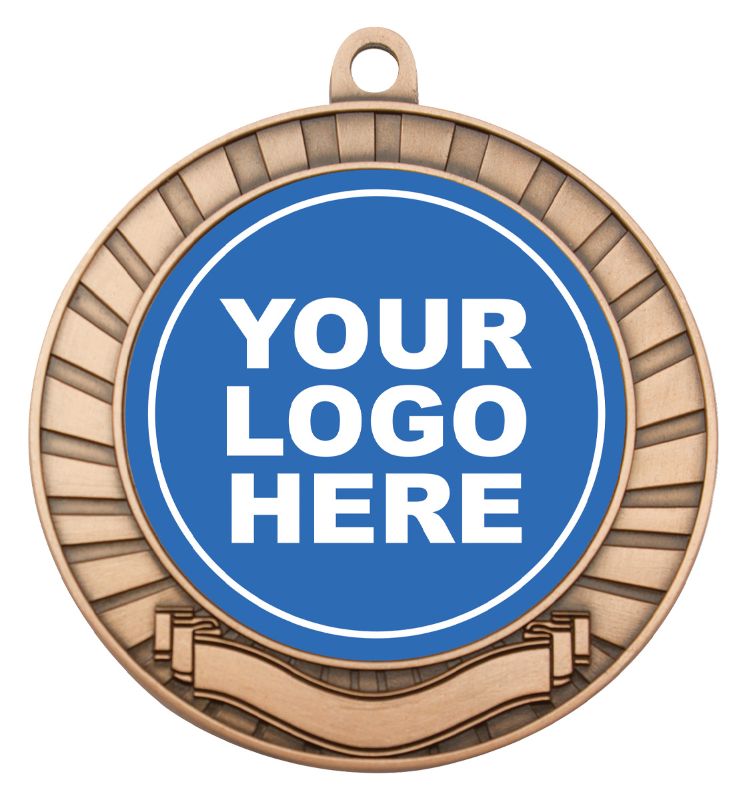MY201B Eco Scroll Insert Bronze Medal 7cm