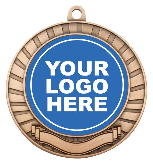 MY201B Eco Scroll Insert Bronze Medal 7cm