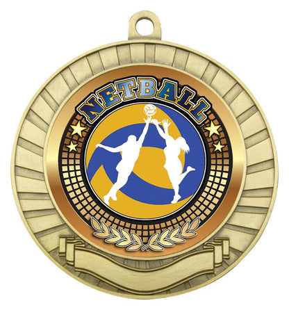 MY201G-B37 Netball Gold Medal 7cm