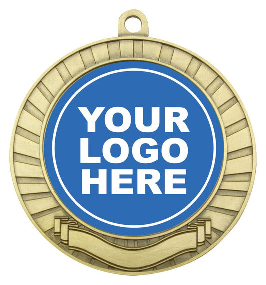 MY201G Eco Scroll Insert Gold Medal 7cm