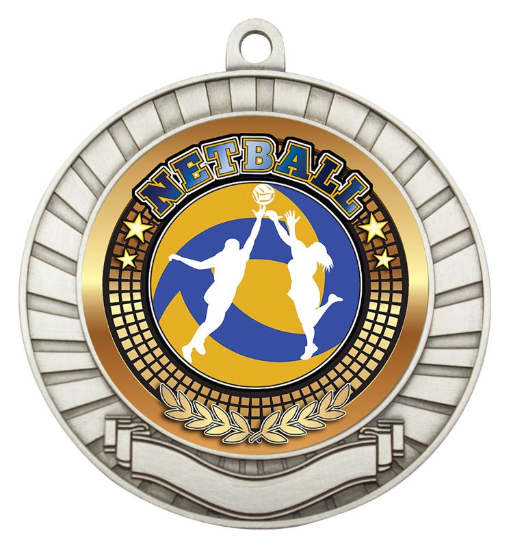 MY201S-B37 Netball Silver Medal 7cm