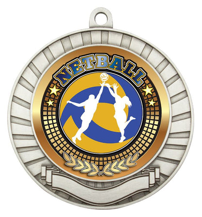MY201S-B37 Netball Silver Medal 7cm
