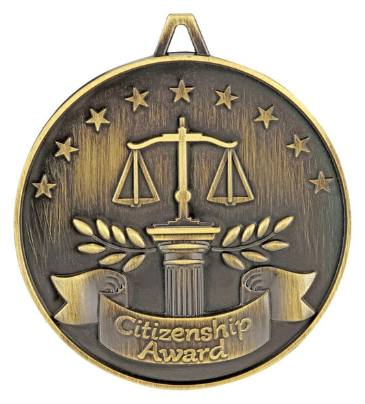 MY522G Scholarship Medal Citizenship Gold 6.2cm