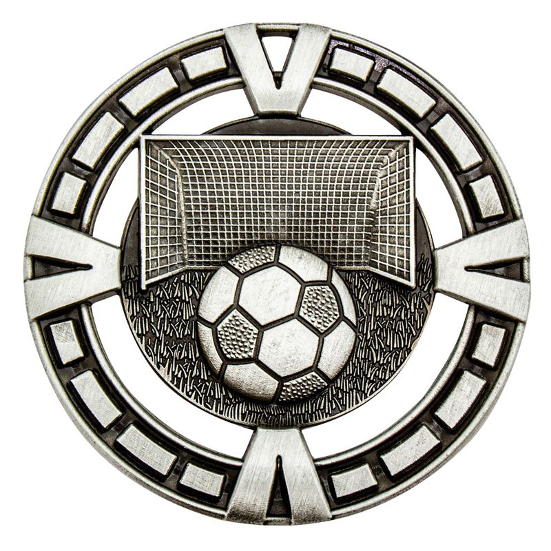 MY904S Football Varsity Medal Silver 6.5cm