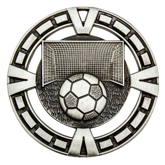 MY904S Football Varsity Medal Silver 6.5cm