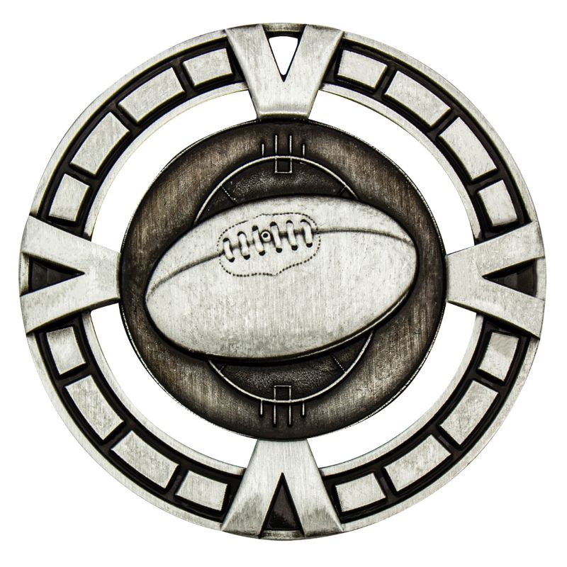 MY912S Aussie Rules Varsity Medal Silver 6.5cm