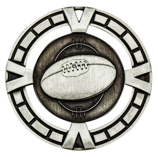 MY912S Aussie Rules Varsity Medal Silver 6.5cm