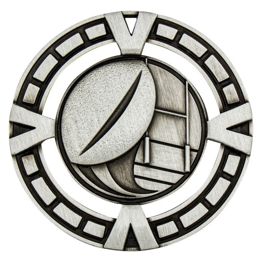 MY913S Rugby Varsity Medal Silver 6.5cm