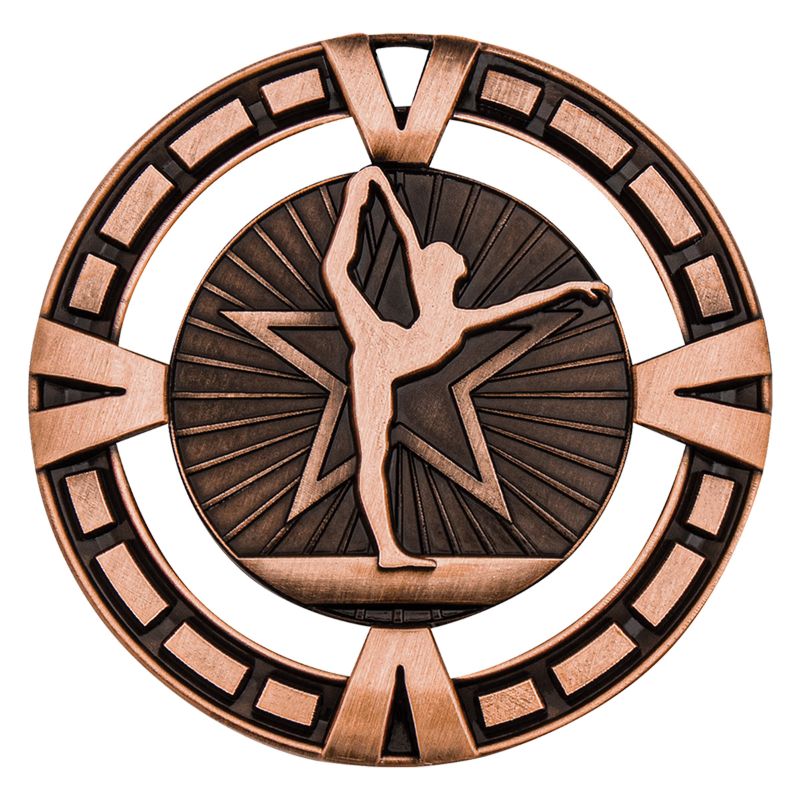 MY914B Gymnastics Varsity Medal Bronze 6.5cm