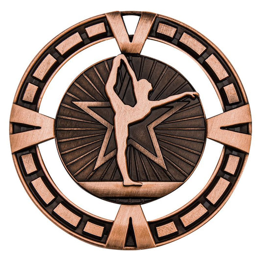 MY914B Gymnastics Varsity Medal Bronze 6.5cm