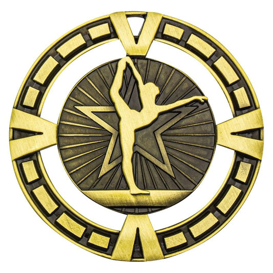 MY914G Gymnastics Varsity Medal Gold 6.5cm
